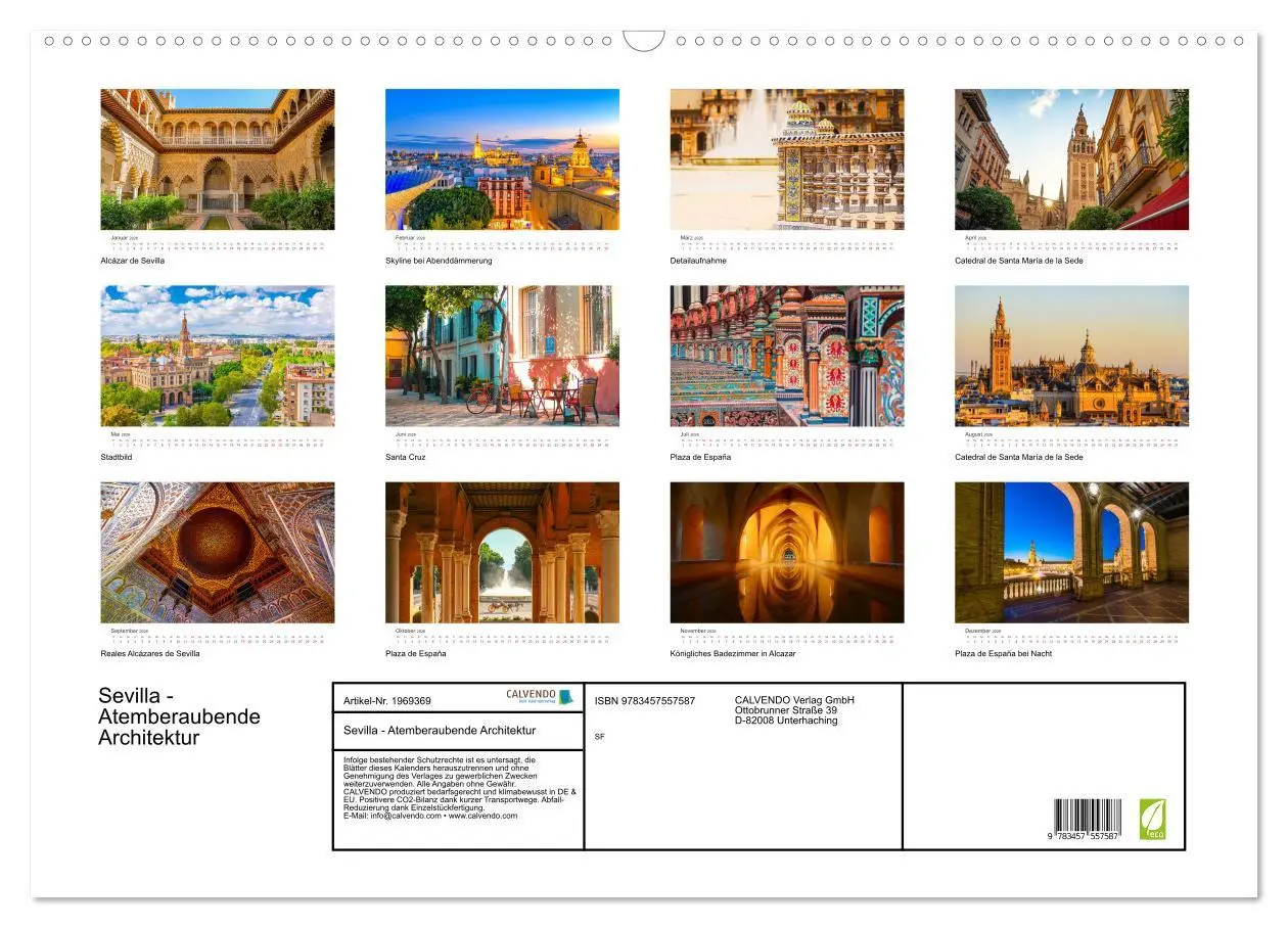 Bild: 9783457557587 | Sevilla - Atemberaubende Architektur (Wandkalender 2026 DIN A2...