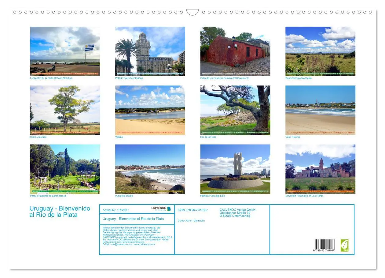 Bild: 9783457787687 | Uruguay - Bienvenido al Río de la Plata (Wandkalender 2026 DIN A2...