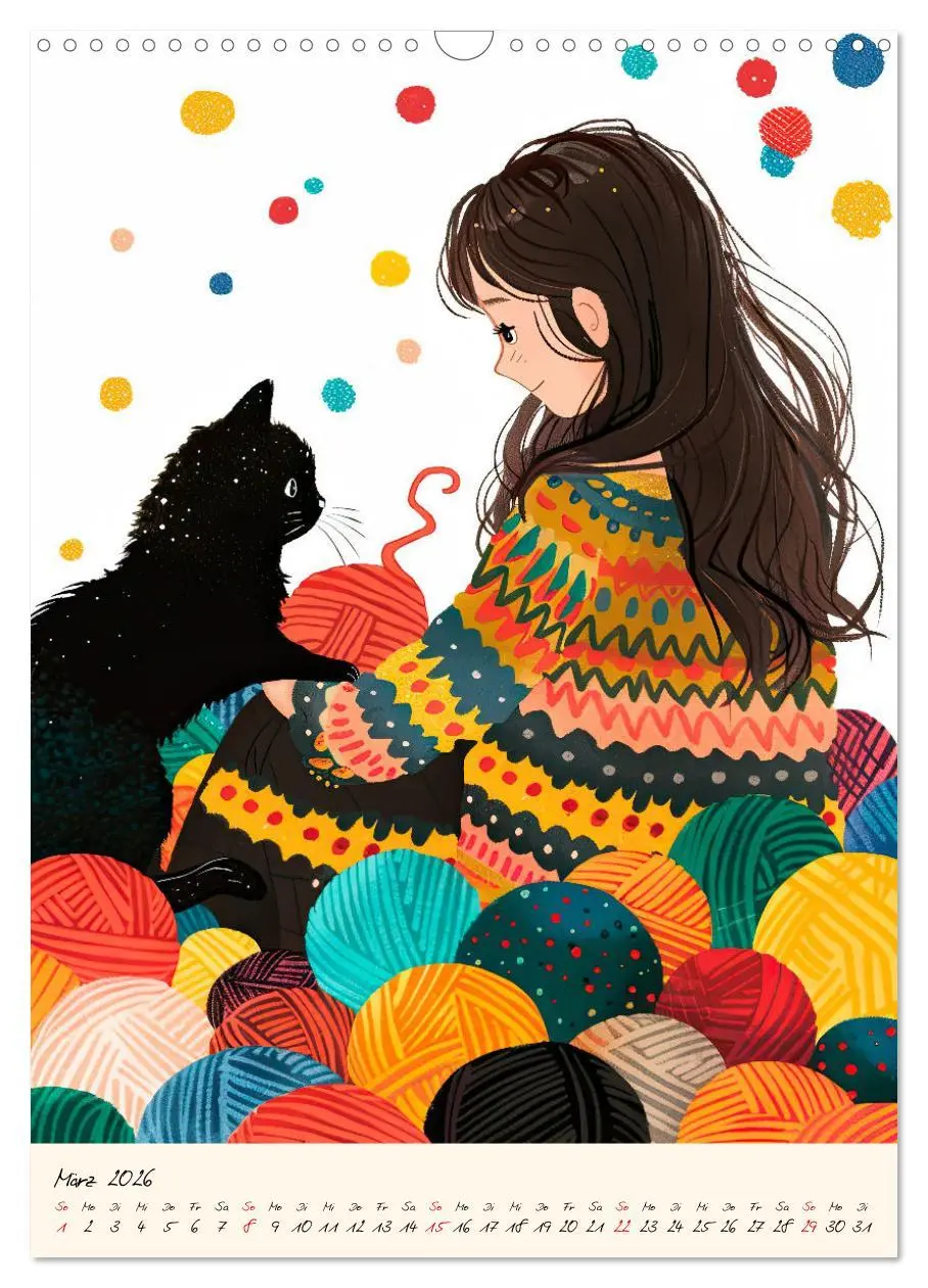 Bild: 9783516257687 | Im Strickfieber (Wandkalender 2026 DIN A3 hoch), CALVENDO...