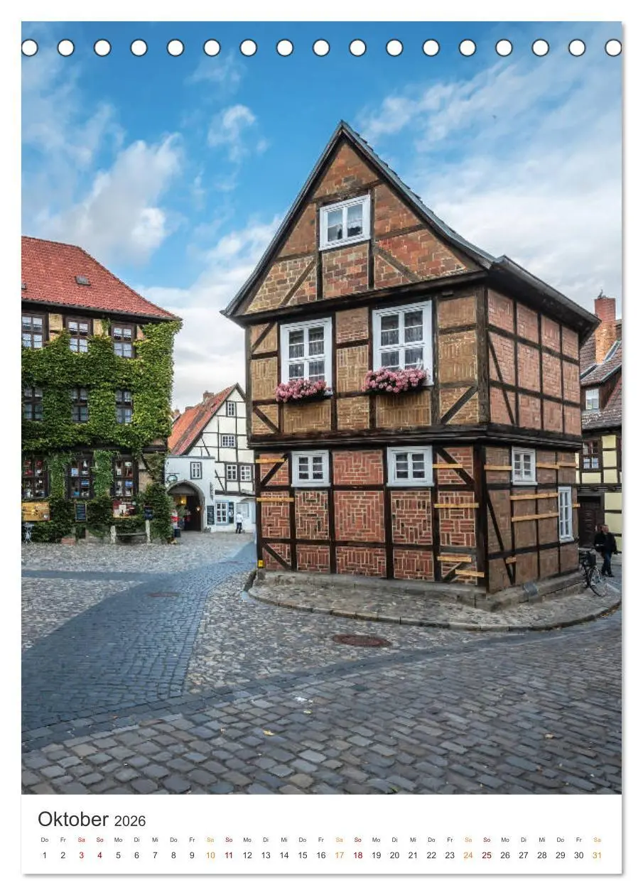Bild: 9783516327687 | Altstadt Quedlinburg (Tischkalender 2026 DIN A5 hoch), CALVENDO...