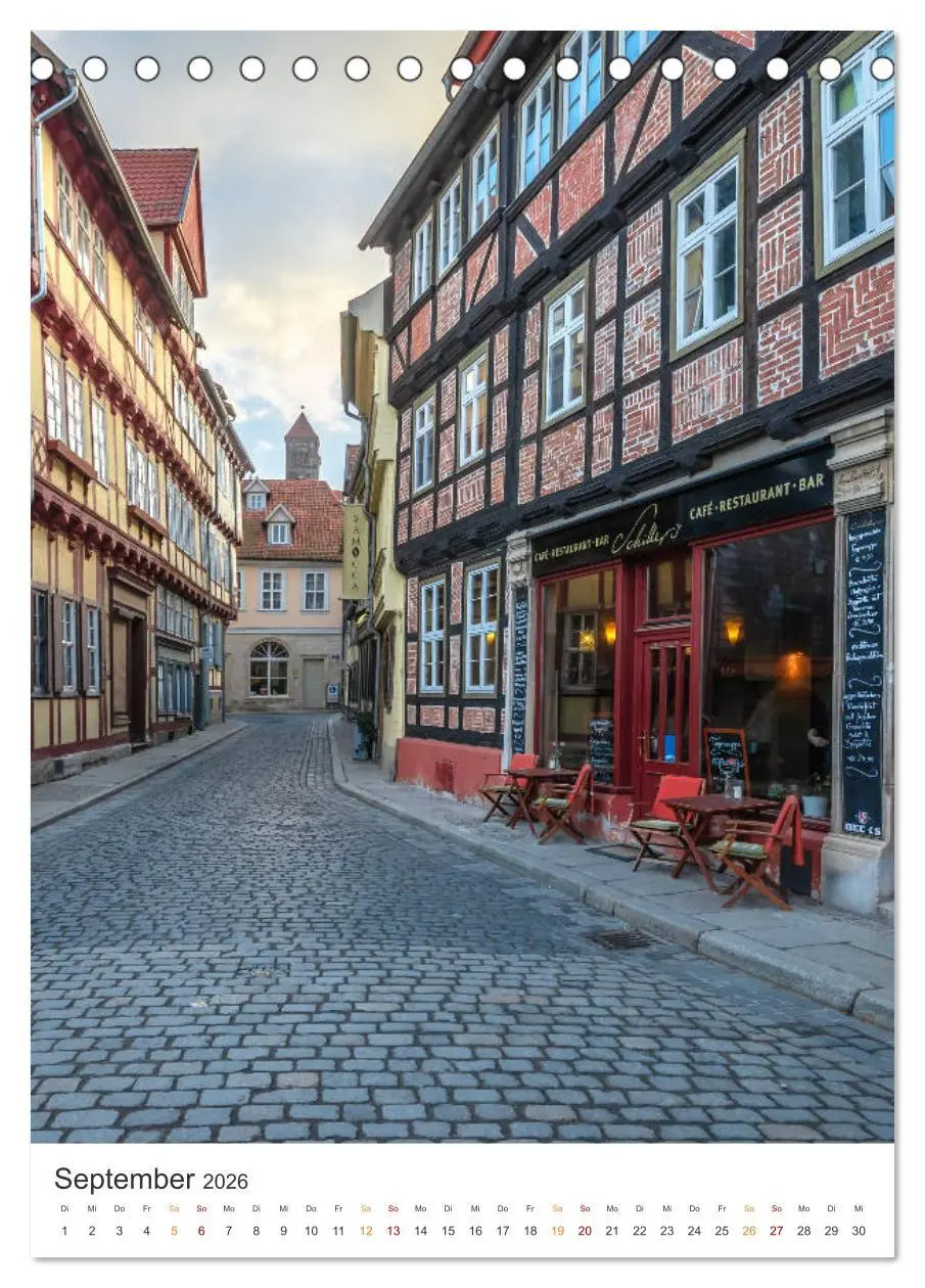 Bild: 9783516327687 | Altstadt Quedlinburg (Tischkalender 2026 DIN A5 hoch), CALVENDO...