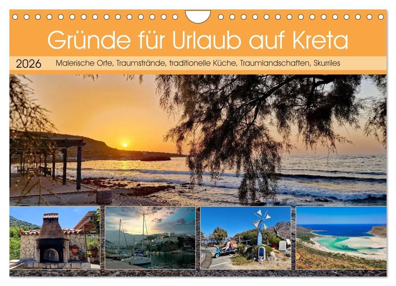 Cover: 9783516707687 | Gründe für Urlaub auf Kreta (Wandkalender 2026 DIN A4 quer),...