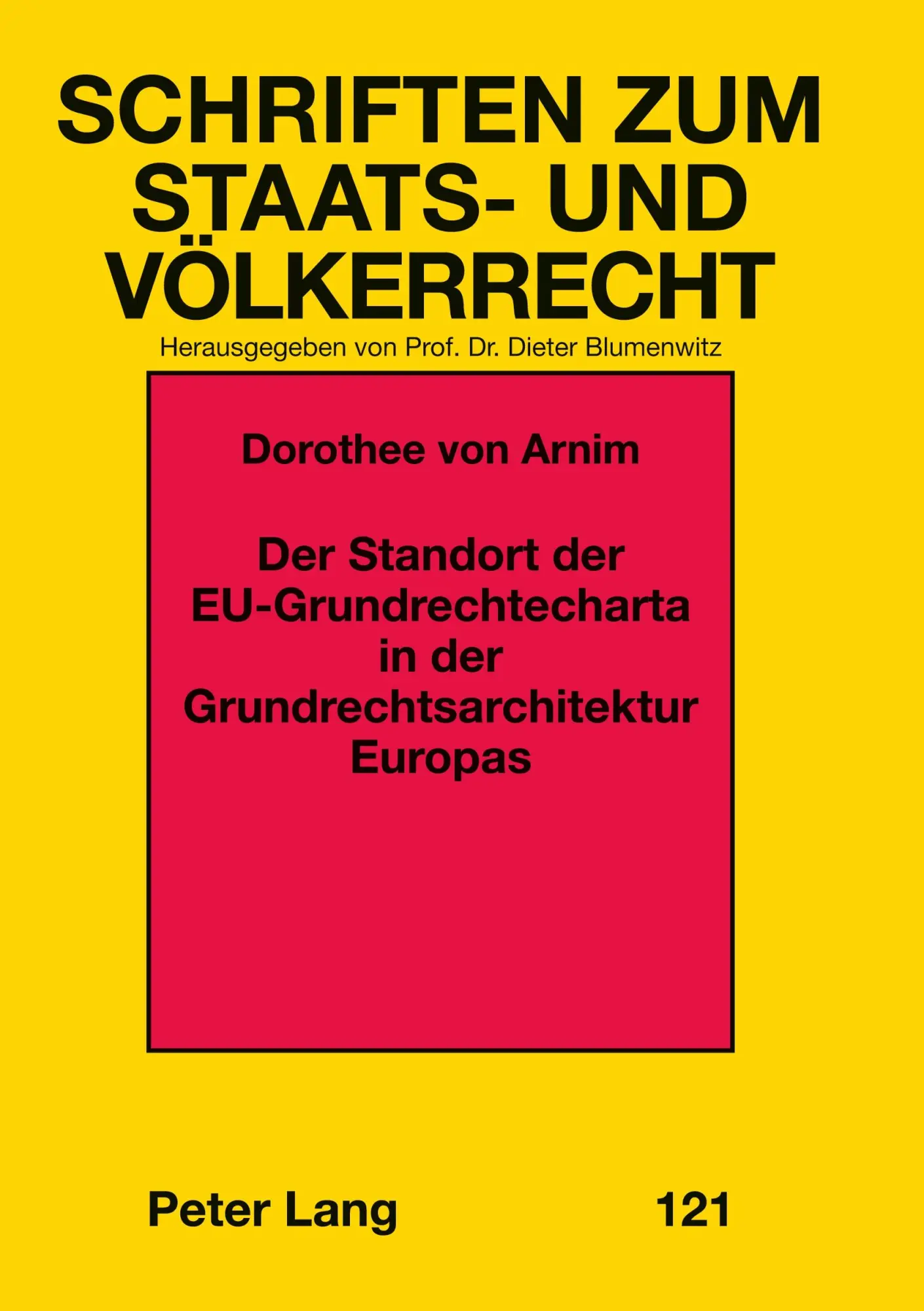 Cover: 9783631547687 | Der Standort der EU-Grundrechtecharta in der Grundrechtsarchitektur...