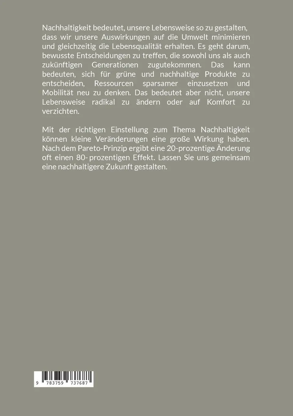 Rückseite: 9783759737687 | Nachhaltig leben leicht gemacht | Marcio G. Costa | Taschenbuch | 2024
