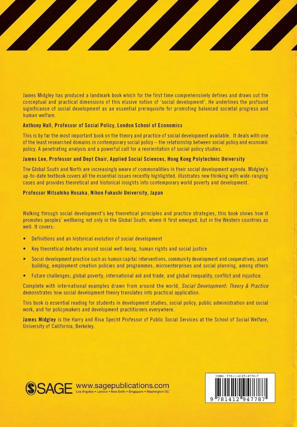 Rückseite: 9781412947787 | Social Development | Theory and Practice | James O. Midgley | Buch