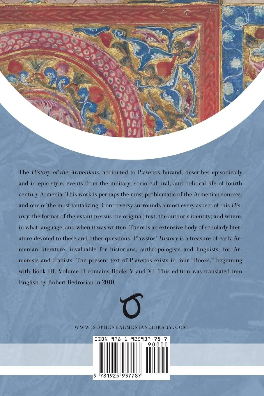 Rückseite: 9781925937787 | Pawstos Buzand's History of the Armenians | Volume 2 | Pawstos Buzand