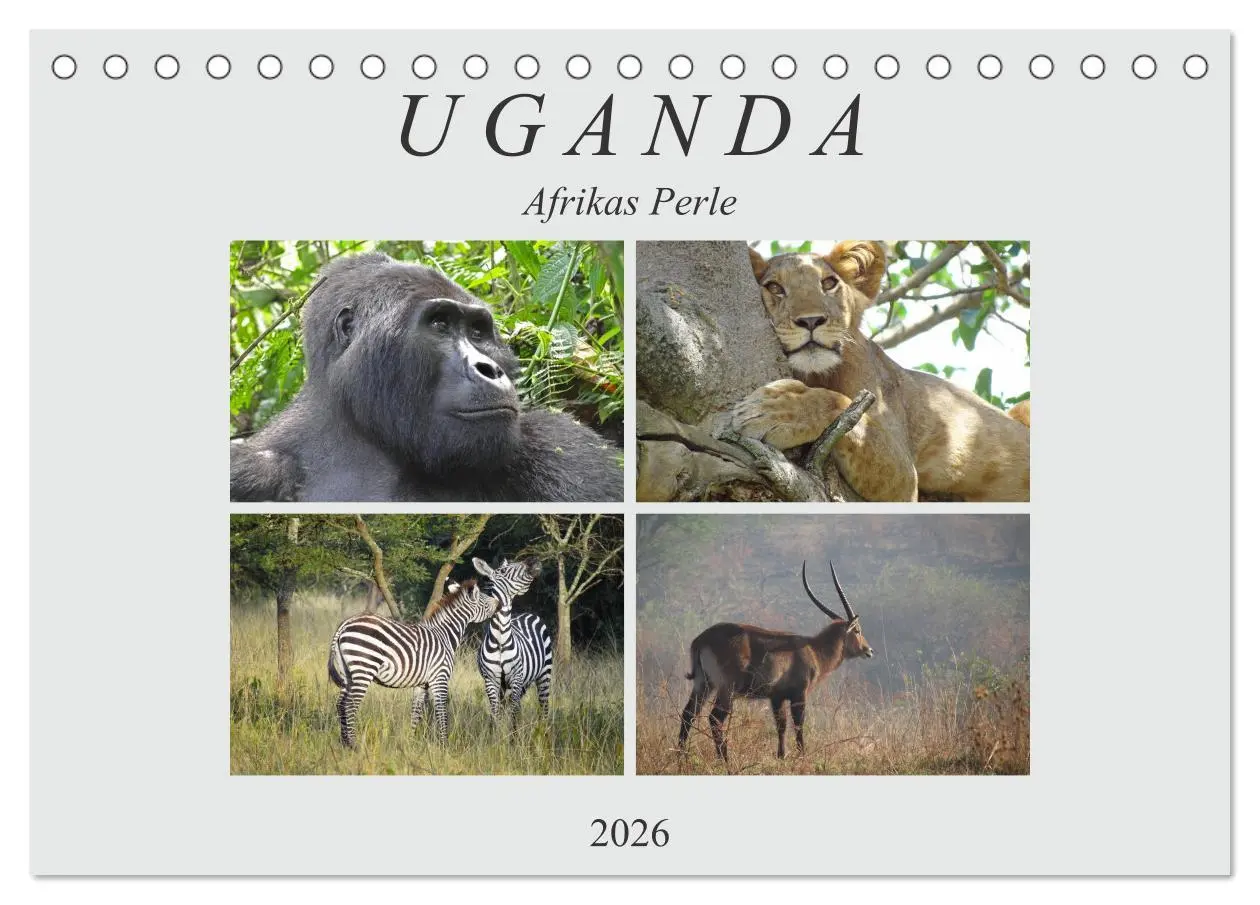 Cover: 9783457917787 | Afrikas Perle Uganda (Tischkalender 2026 DIN A5 quer), CALVENDO...