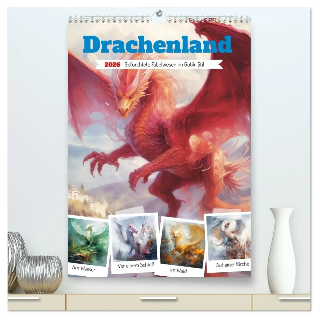 Cover: 9783516317787 | Drachenland. Gefürchtete Fabelwesen im Gotik-Stil (hochwertiger...