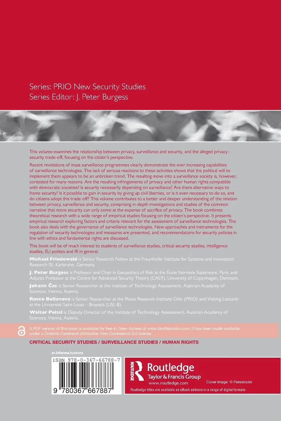 Rückseite: 9780367667887 | Surveillance, Privacy and Security | Citizens' Perspectives | Buch