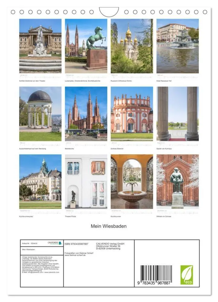 Bild: 9783435987887 | Mein Wiesbaden (Wandkalender 2025 DIN A4 hoch), CALVENDO...
