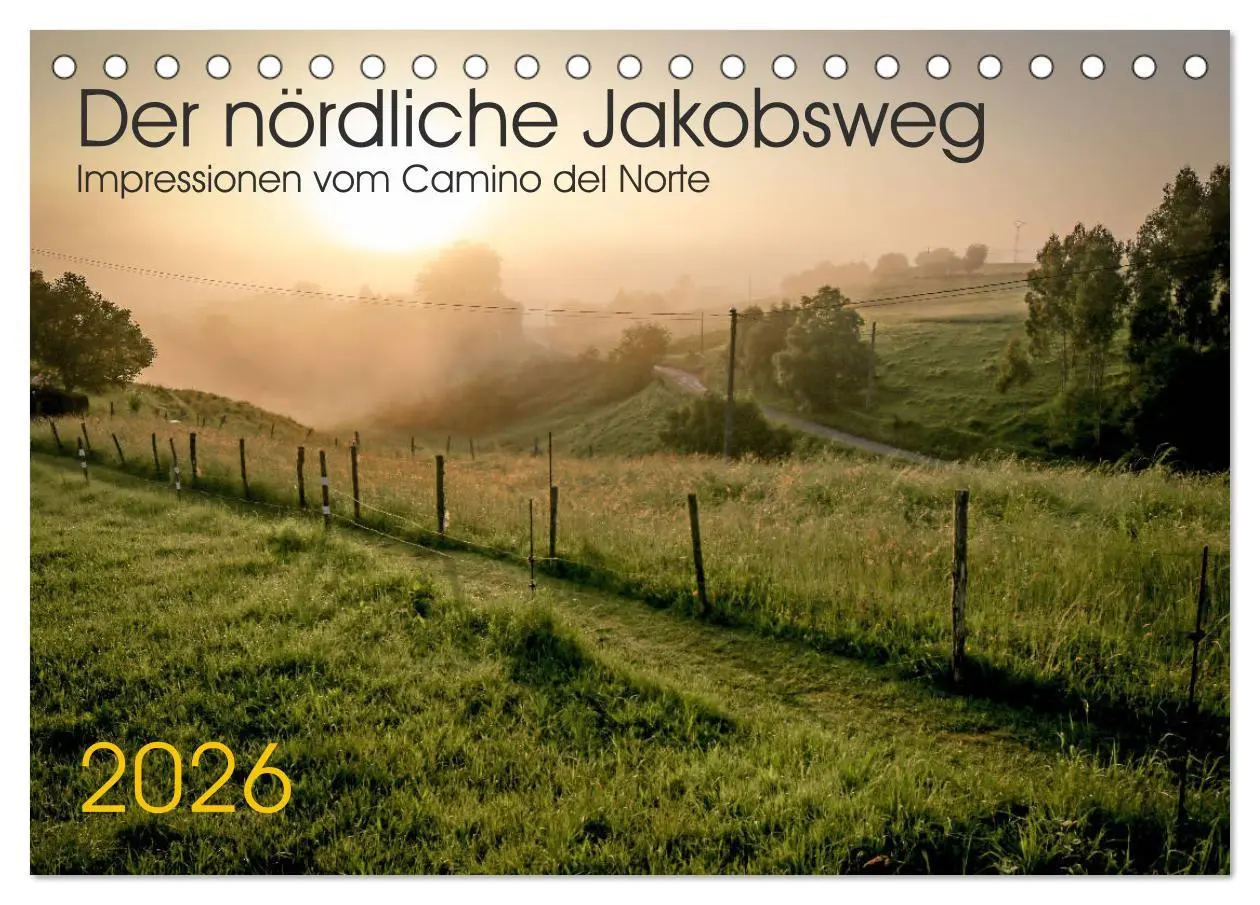 Cover: 9783457697887 | Der nördliche Jakobsweg (Tischkalender 2026 DIN A5 quer), CALVENDO...