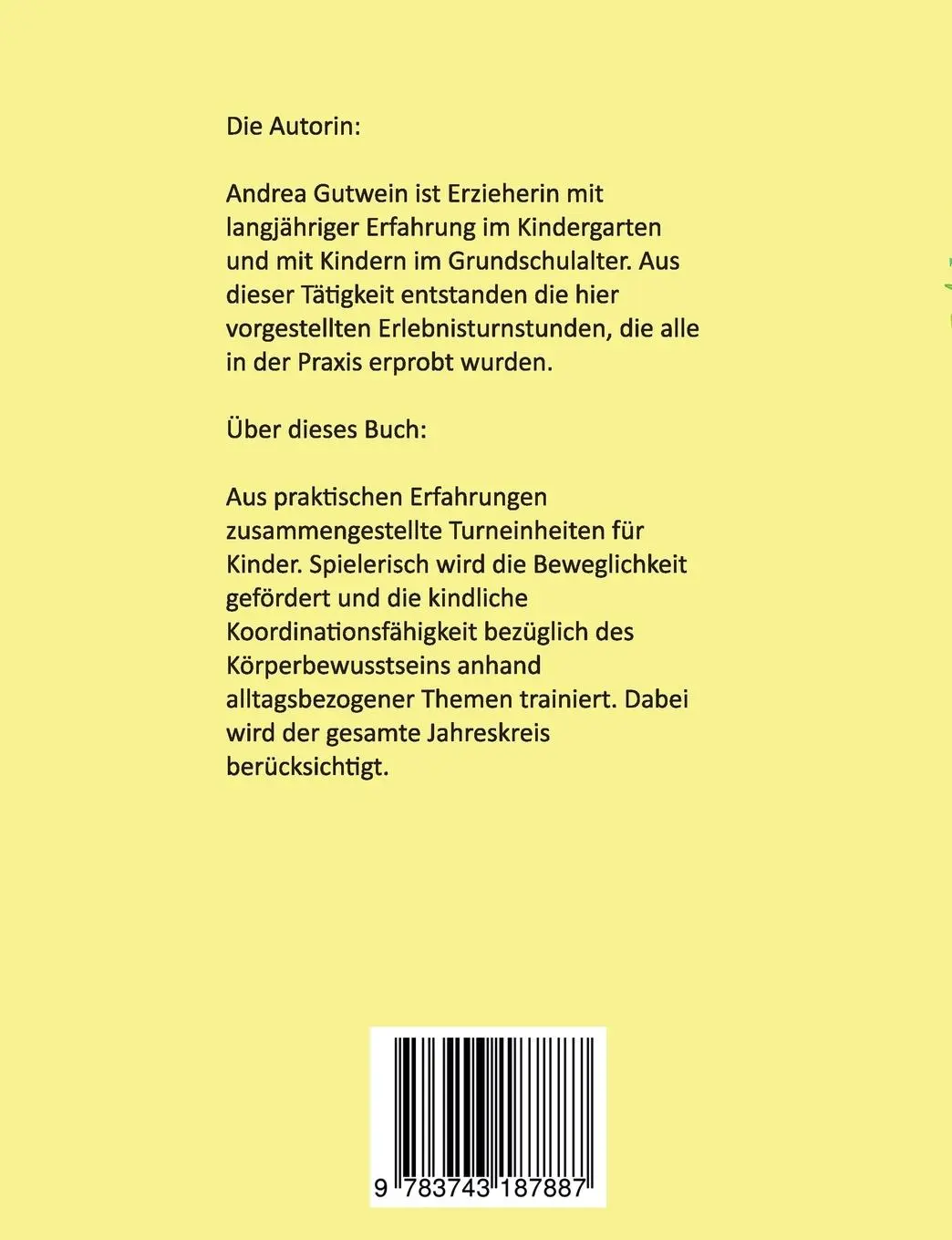 Rückseite: 9783743187887 | Kigatreff-Erlebnisturnen | Andrea Gutwein | Taschenbuch | Paperback