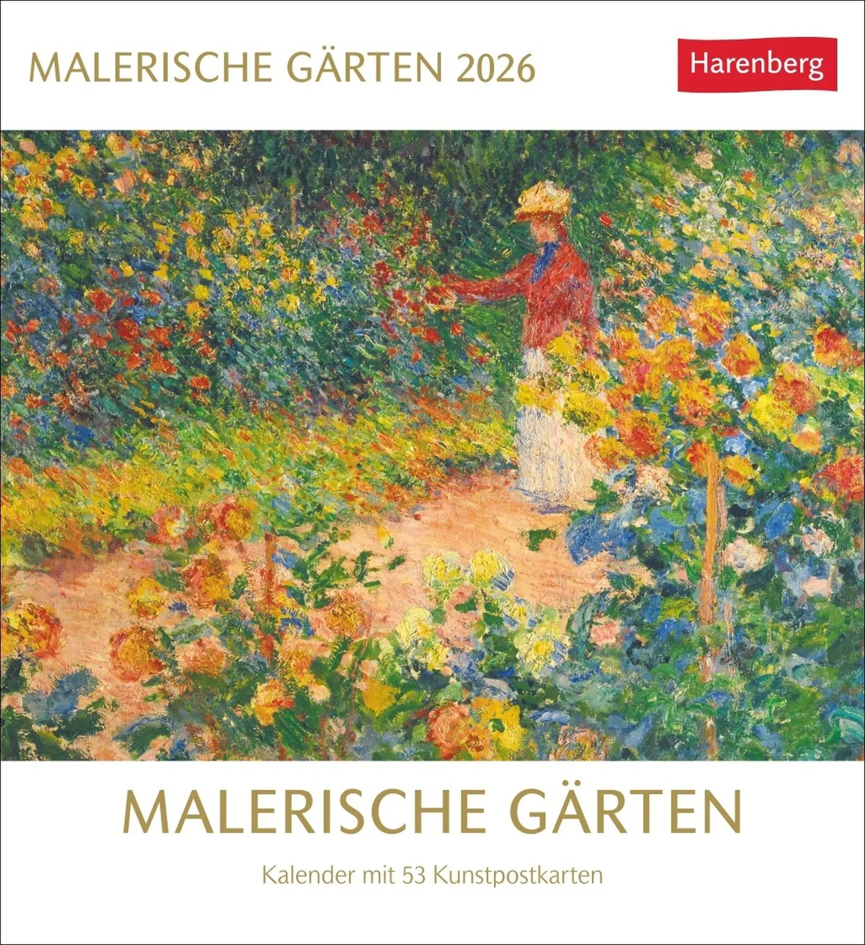 Cover: 9783840037887 | Malerische Gärten Postkartenkalender 2026 - Kalender mit 53...