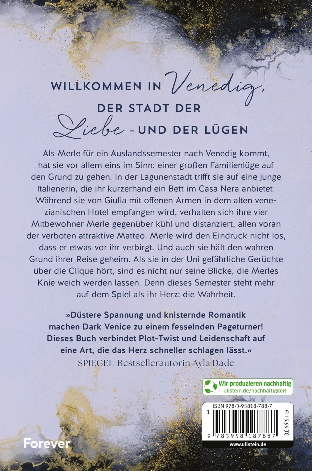 Rückseite: 9783958187887 | Dark Venice. Deep Water | Antonia Wesseling | Taschenbuch | 448 S.