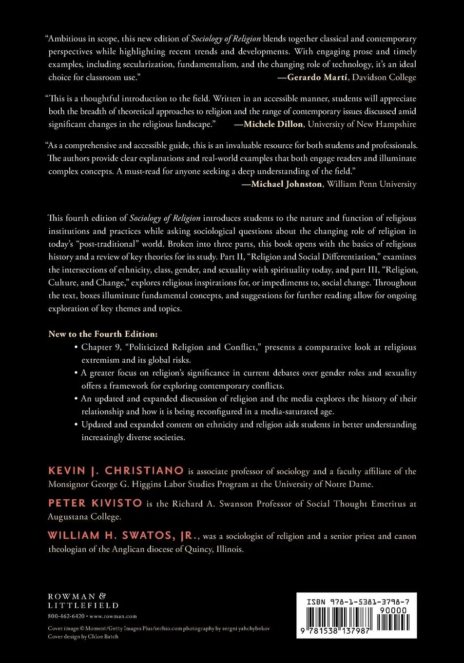 Rückseite: 9781538137987 | Sociology of Religion | Contemporary Developments | Christiano (u. a.)