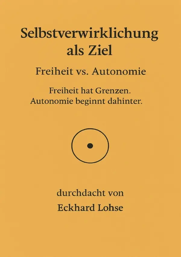 Cover: 9783565047987 | Selbstverwirklichung als Ziel | Eckhard Lohse | Taschenbuch | 36 S.