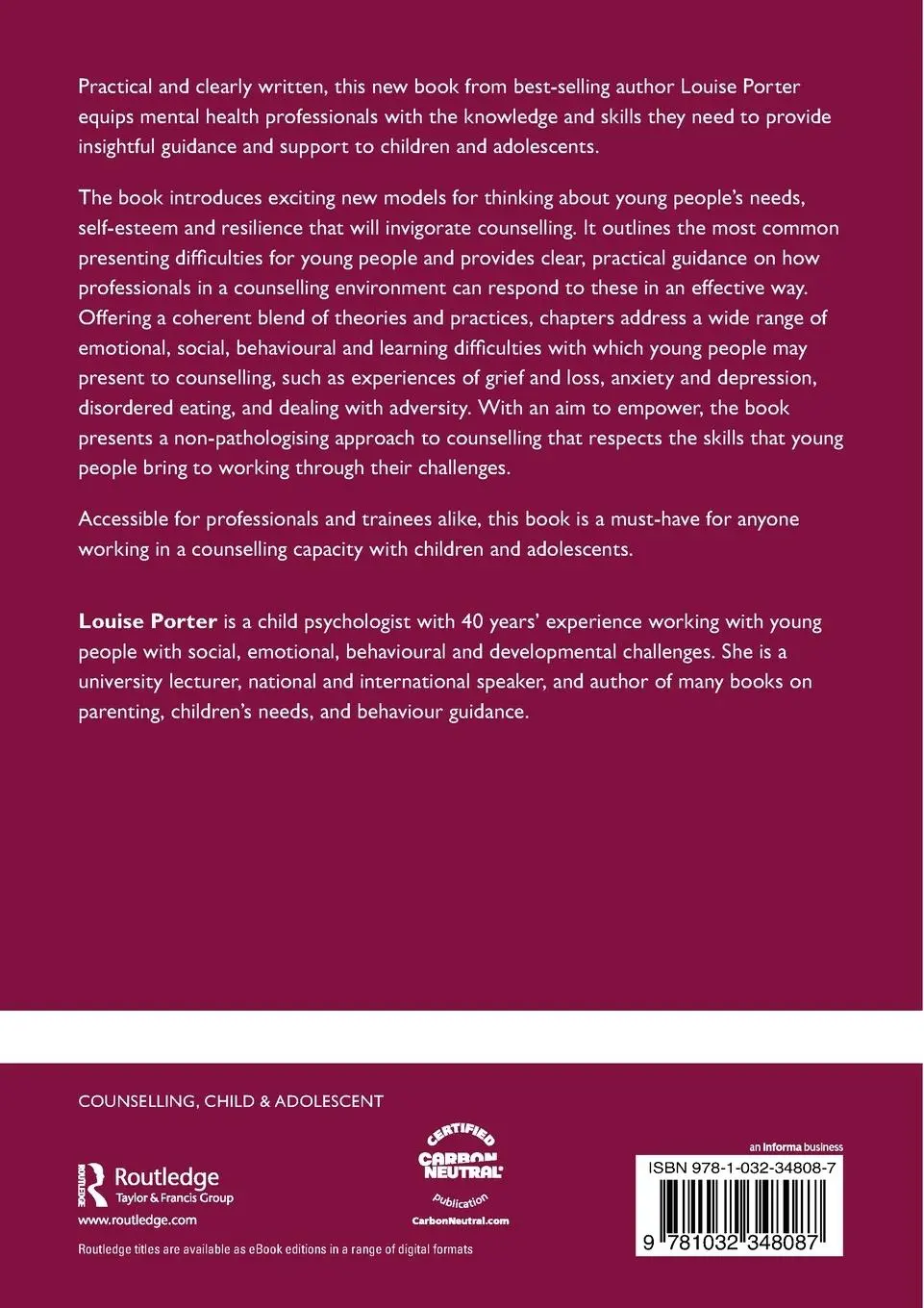 Rückseite: 9781032348087 | Counselling Young People | A Handbook for Trainees and Practitioners