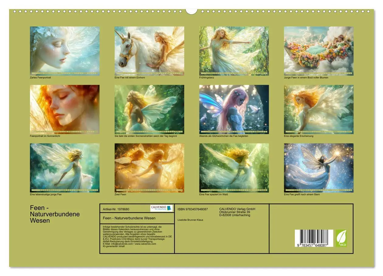 Bild: 9783457648087 | Feen - Naturverbundene Wesen (hochwertiger Premium Wandkalender...