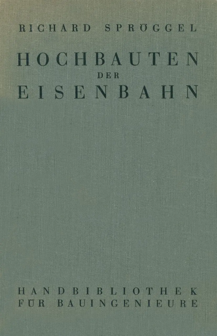 Cover: 9783540018087 | Hochbauten der Eisenbahn | Richard Spröggel | Taschenbuch | viii