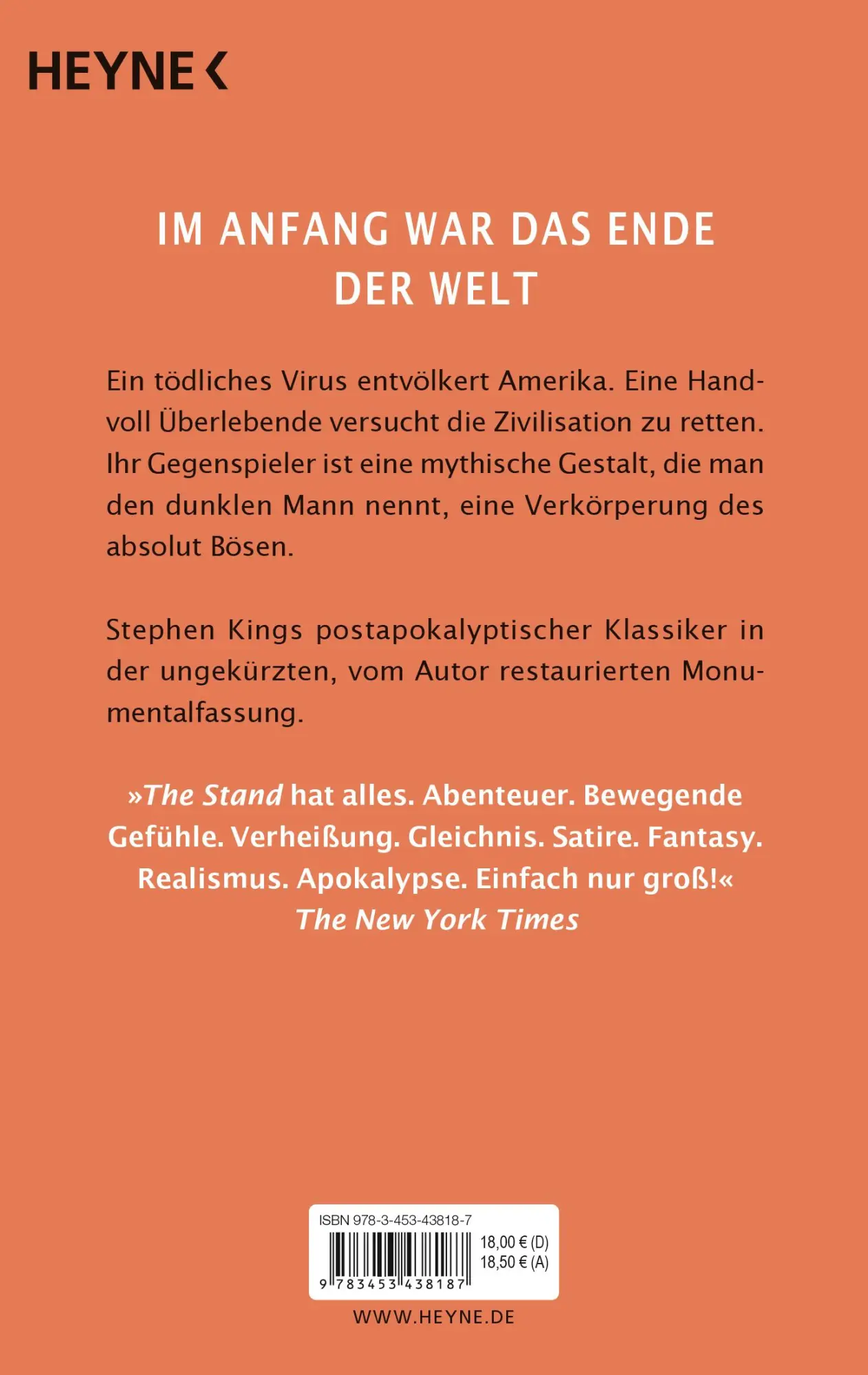 Bild: 9783453438187 | The Stand - Das letzte Gefecht | Stephen King | Taschenbuch | 1712 S.