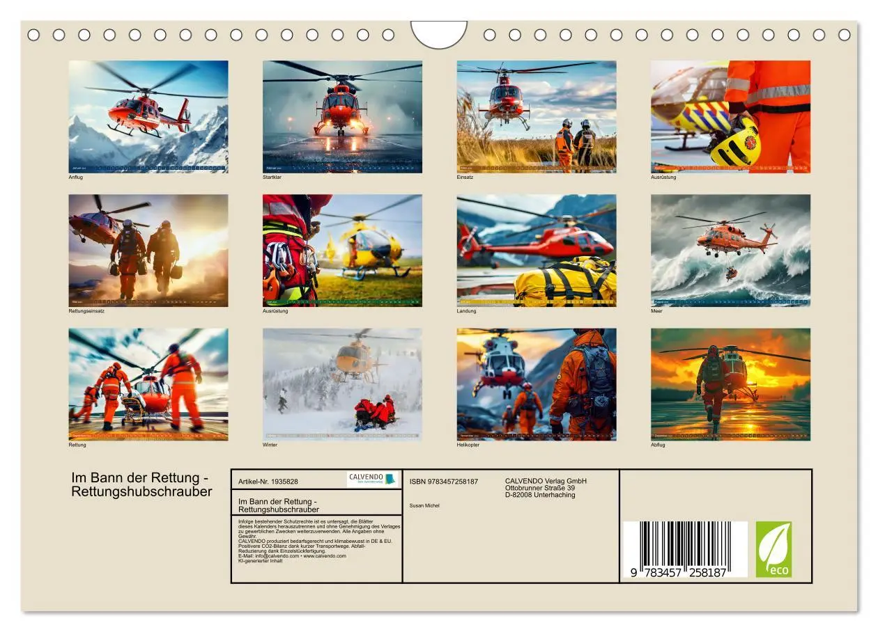 Bild: 9783457258187 | Im Bann der Rettung - Rettungshubschrauber (Wandkalender 2026 DIN...