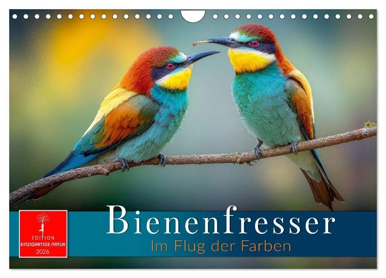 Cover: 9783516658187 | Bienenfresser - im Flug der Farben (Wandkalender 2026 DIN A4 quer),...