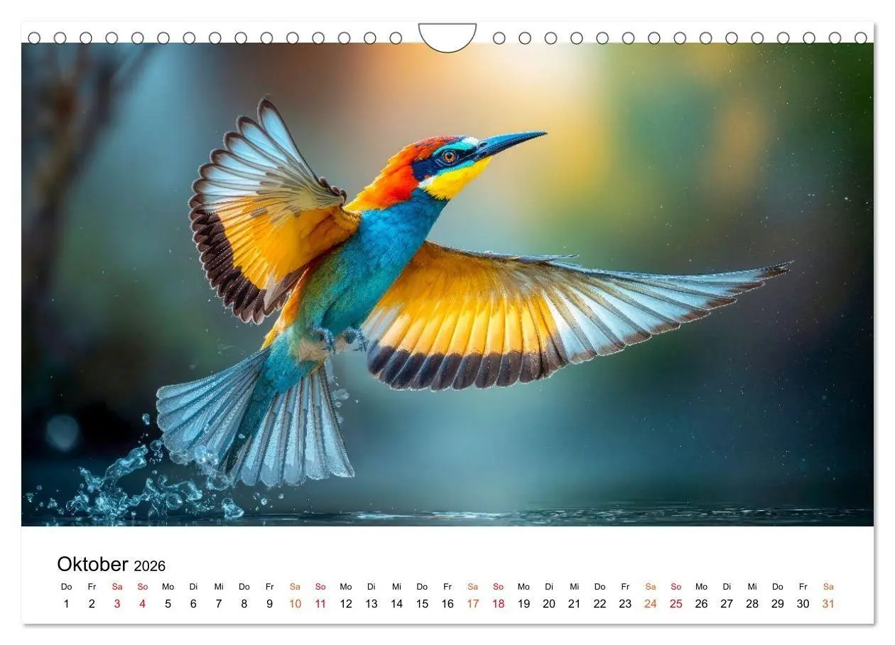 Bild: 9783516658187 | Bienenfresser - im Flug der Farben (Wandkalender 2026 DIN A4 quer),...