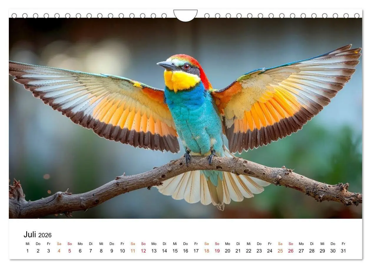 Bild: 9783516658187 | Bienenfresser - im Flug der Farben (Wandkalender 2026 DIN A4 quer),...