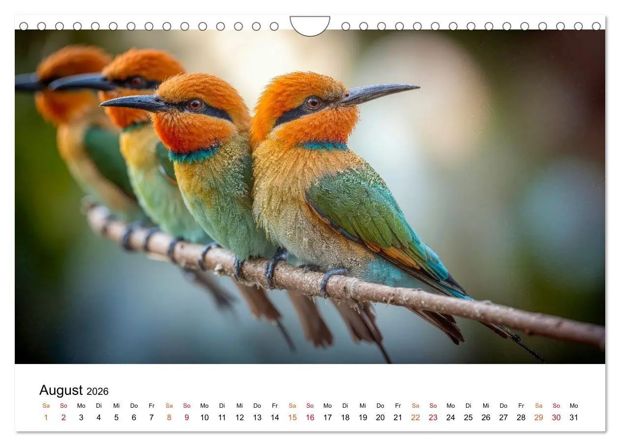 Bild: 9783516658187 | Bienenfresser - im Flug der Farben (Wandkalender 2026 DIN A4 quer),...