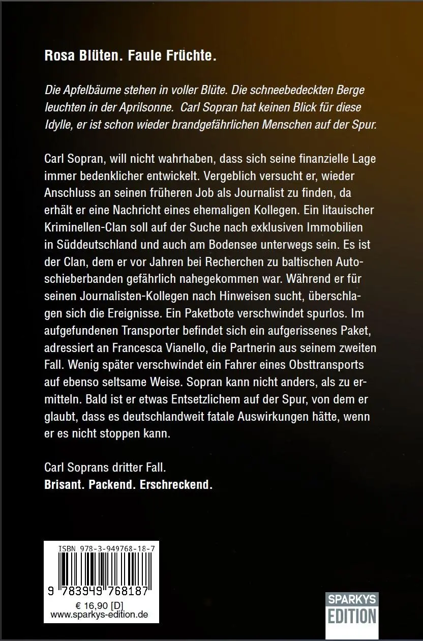 Rückseite: 9783949768187 | Faule Äpfel | Carl Soprans dritter Fall | Helmut Jäger | Taschenbuch