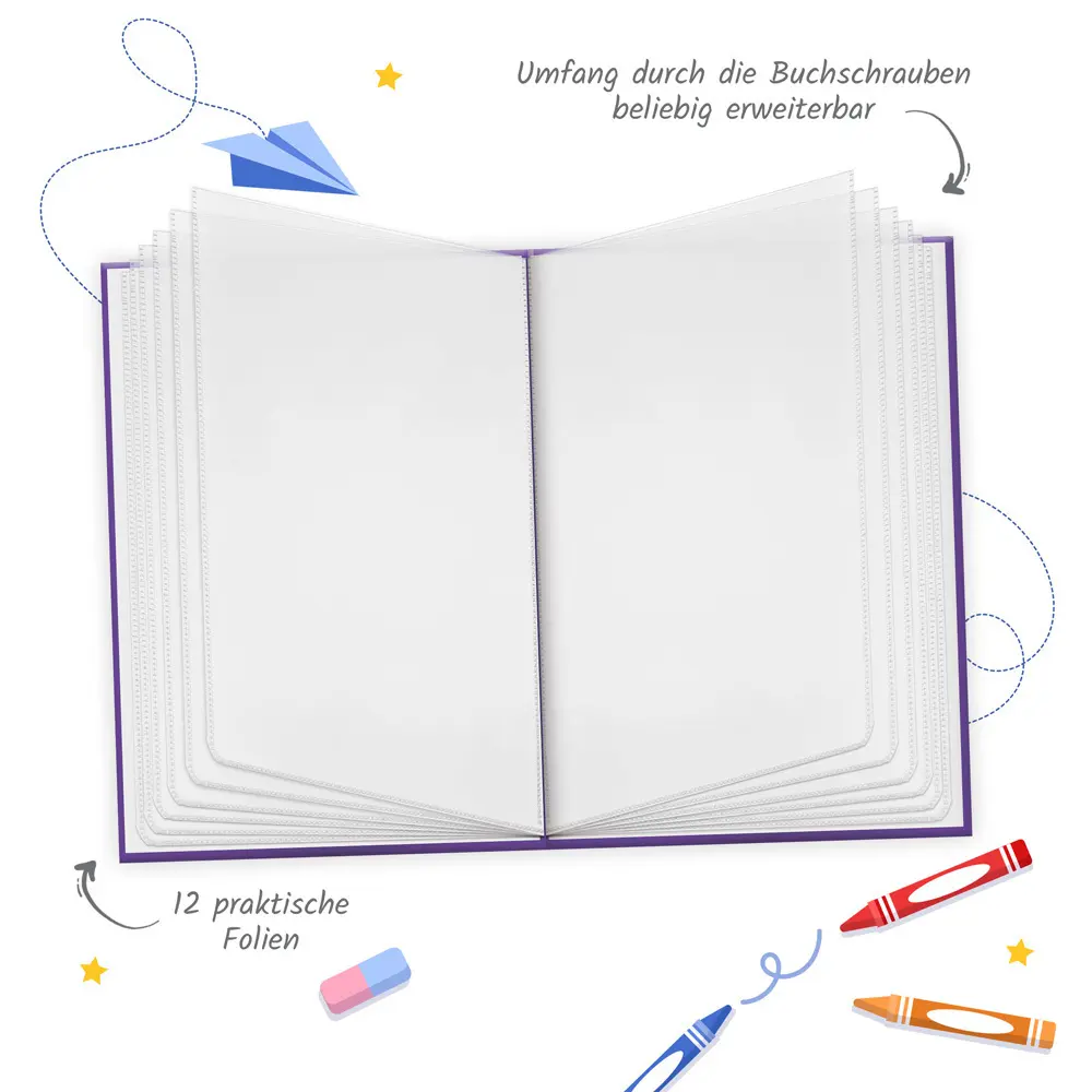 Bild: 4251901508287 | Trötsch Zeugnismappe A4 mit Buchschrauben lila | Co.KG | 12 S. | 2024