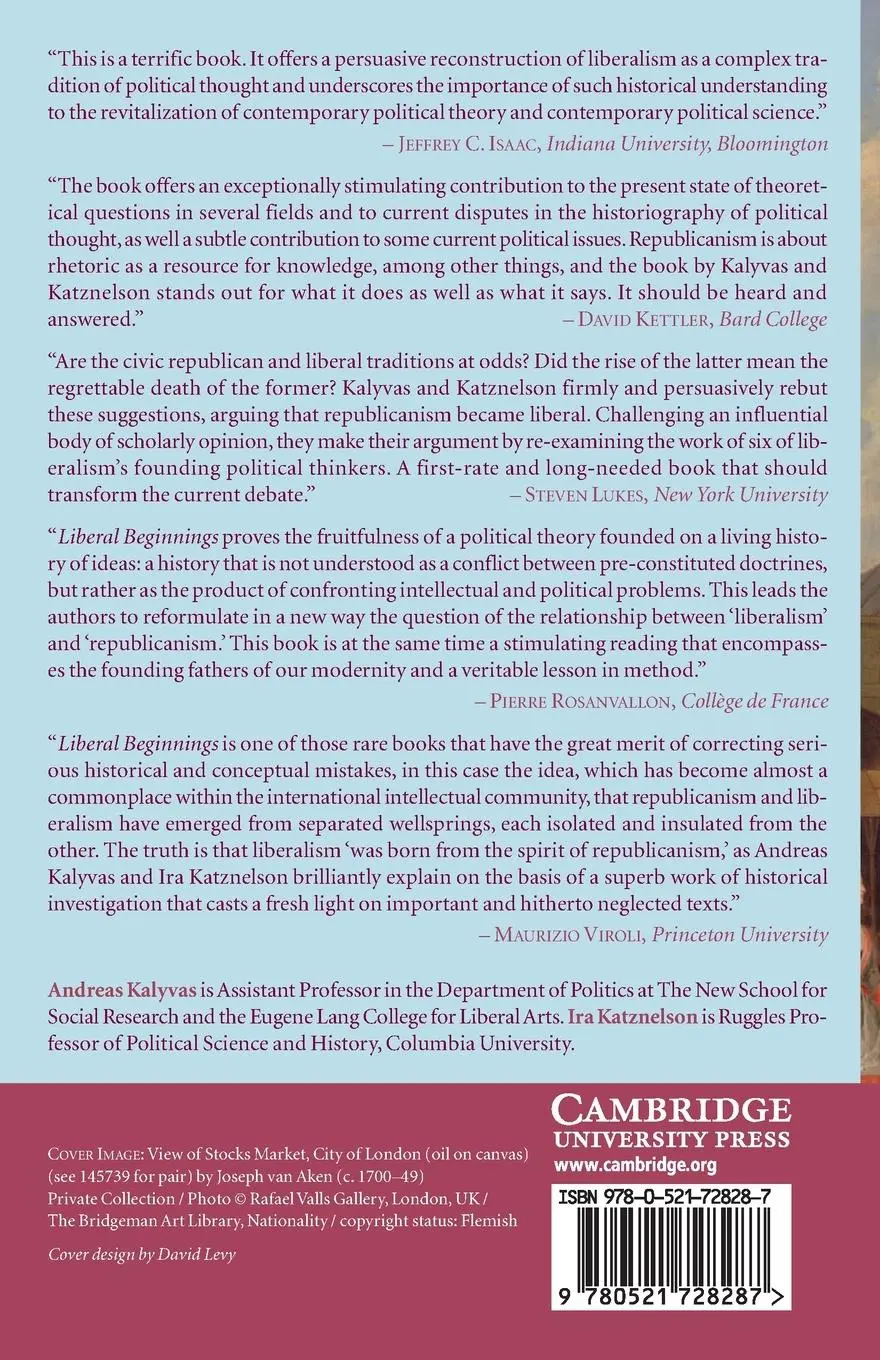 Rückseite: 9780521728287 | Liberal Beginnings | Andreas Kalyvas (u. a.) | Taschenbuch | Englisch