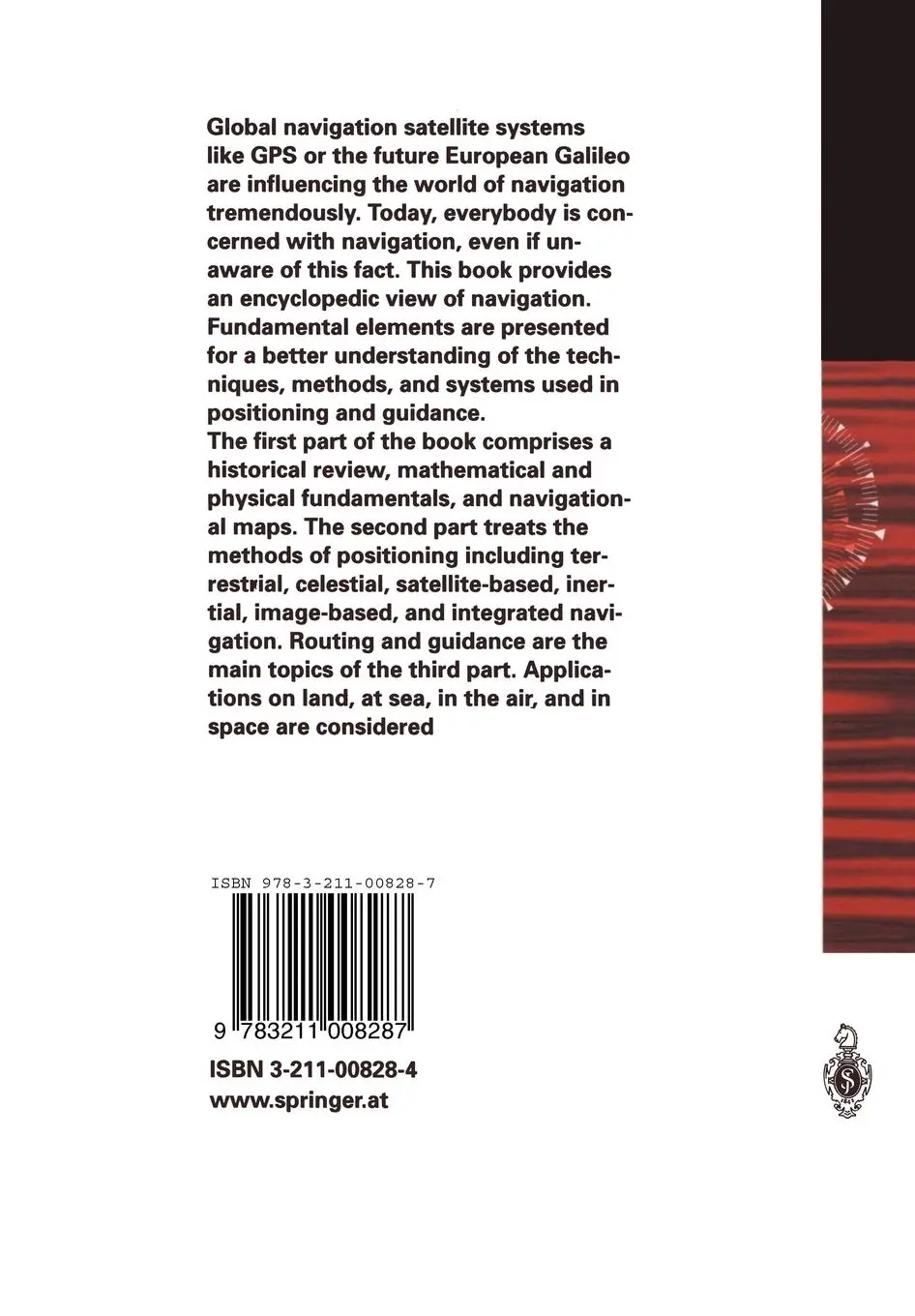 Rückseite: 9783211008287 | Navigation | Principles of Positioning and Guidance | Taschenbuch