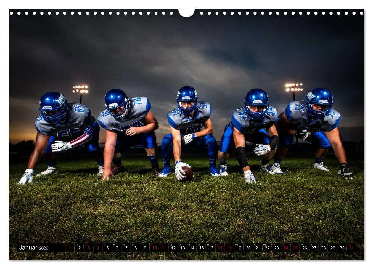 Bild: 9783457868287 | American Football - Athleten (Wandkalender 2026 DIN A3 quer),...