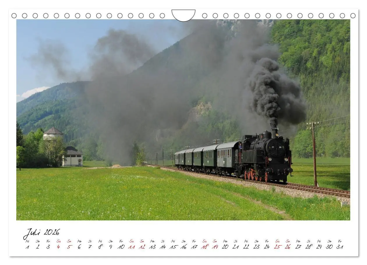 Bild: 9783457938287 | Mit Volldampf durch Österreich (Wandkalender 2026 DIN A4 quer),...