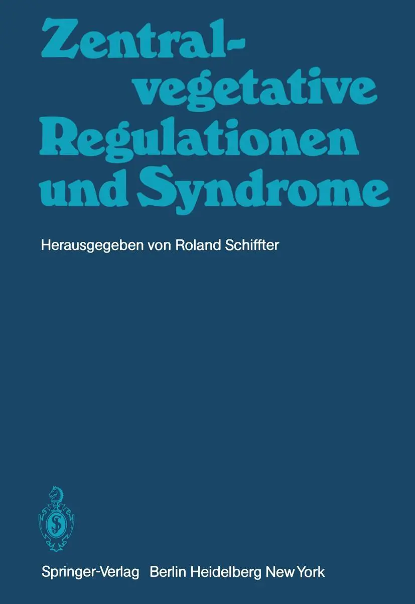 Cover: 9783540098287 | Zentral-vegetative Regulationen und Syndrome | R. Schiffter | Buch | x
