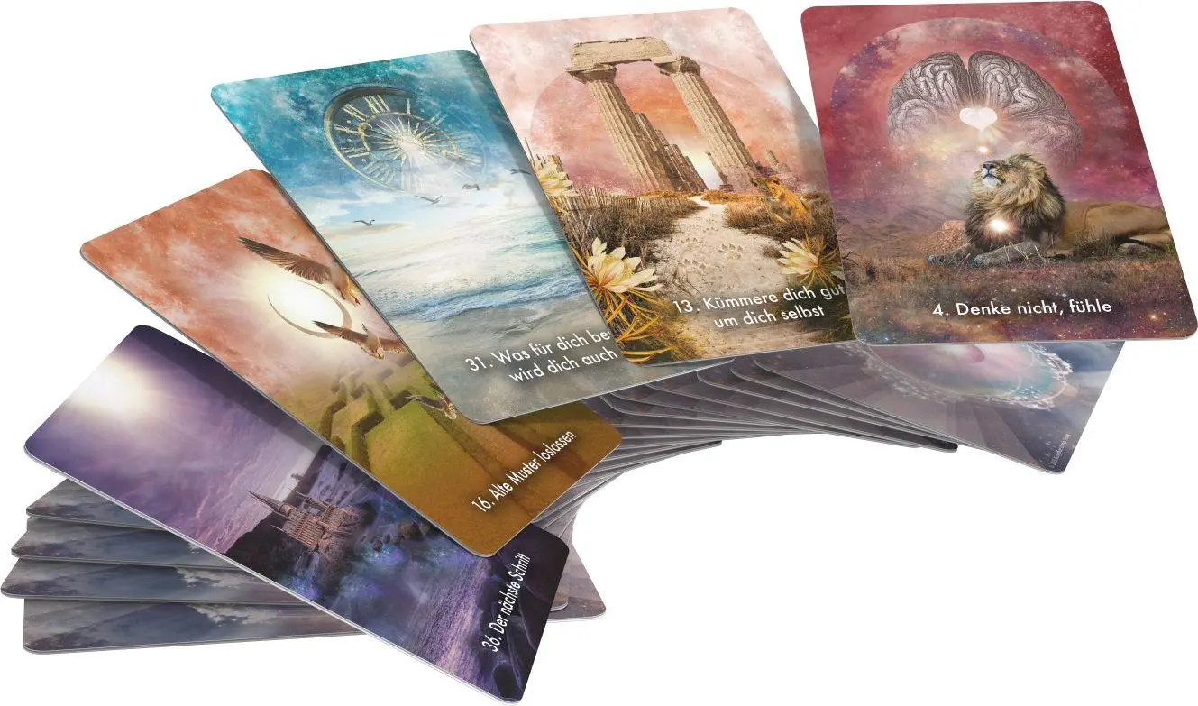 Bild: 9783868268287 | Intuitive Whispers Orakel - 44 Karten mit Booklet - Inspirationskarten