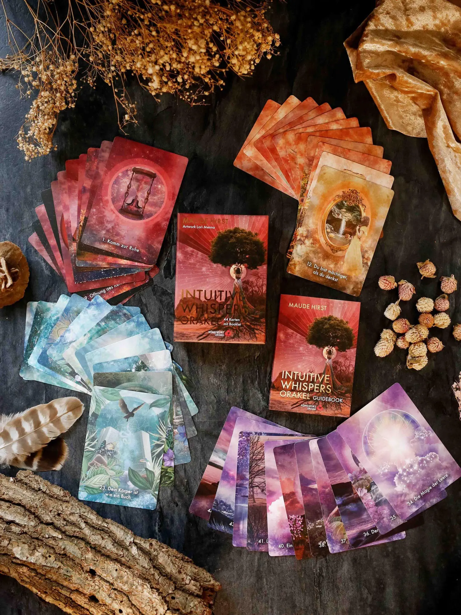 Bild: 9783868268287 | Intuitive Whispers Orakel - 44 Karten mit Booklet - Inspirationskarten