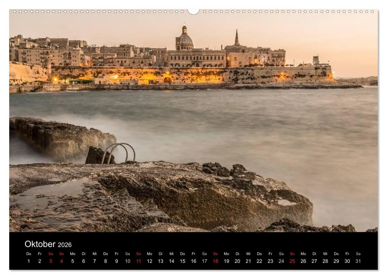 Bild: 9783516188387 | Malta &amp; Gozo (Wandkalender 2026 DIN A2 quer), CALVENDO Monatskalender