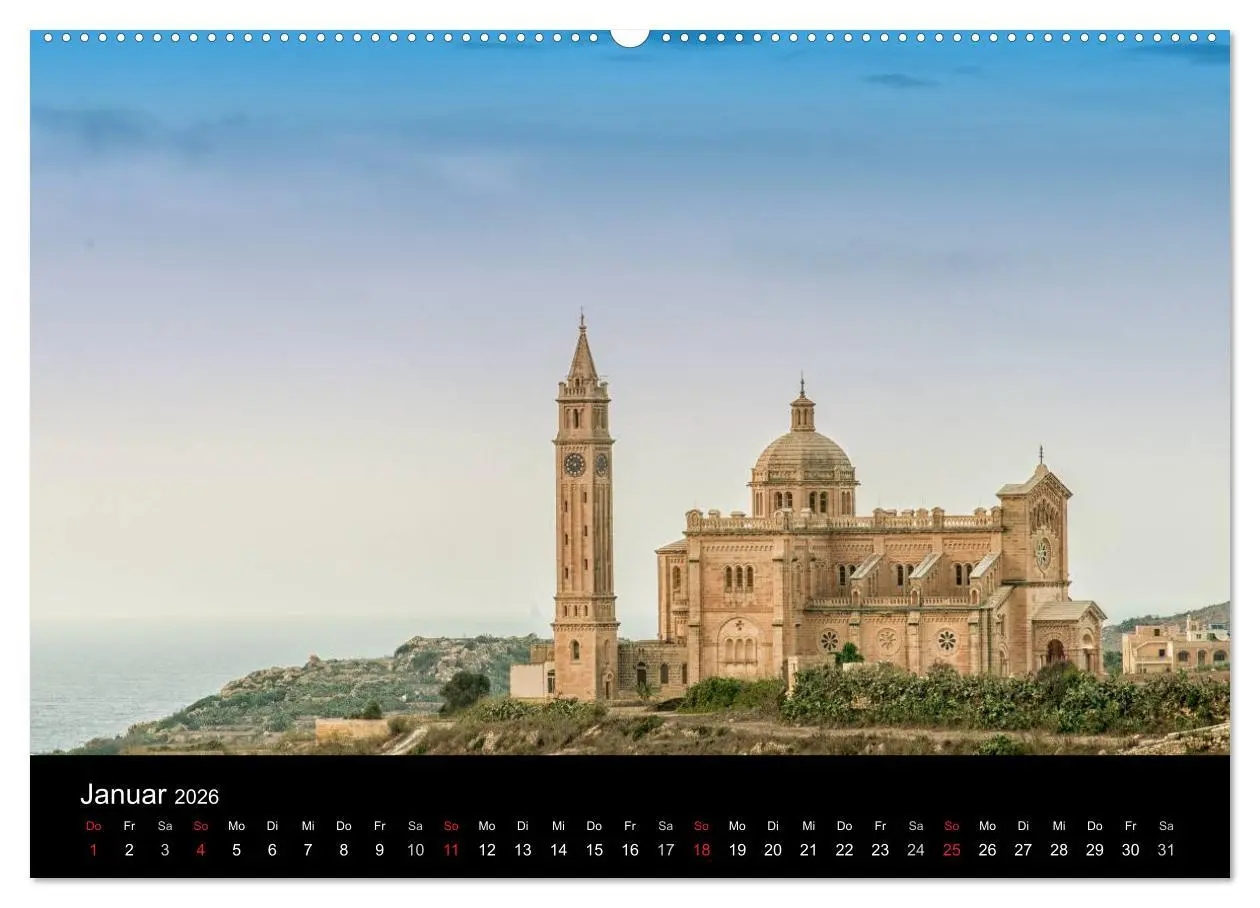 Bild: 9783516188387 | Malta &amp; Gozo (Wandkalender 2026 DIN A2 quer), CALVENDO Monatskalender