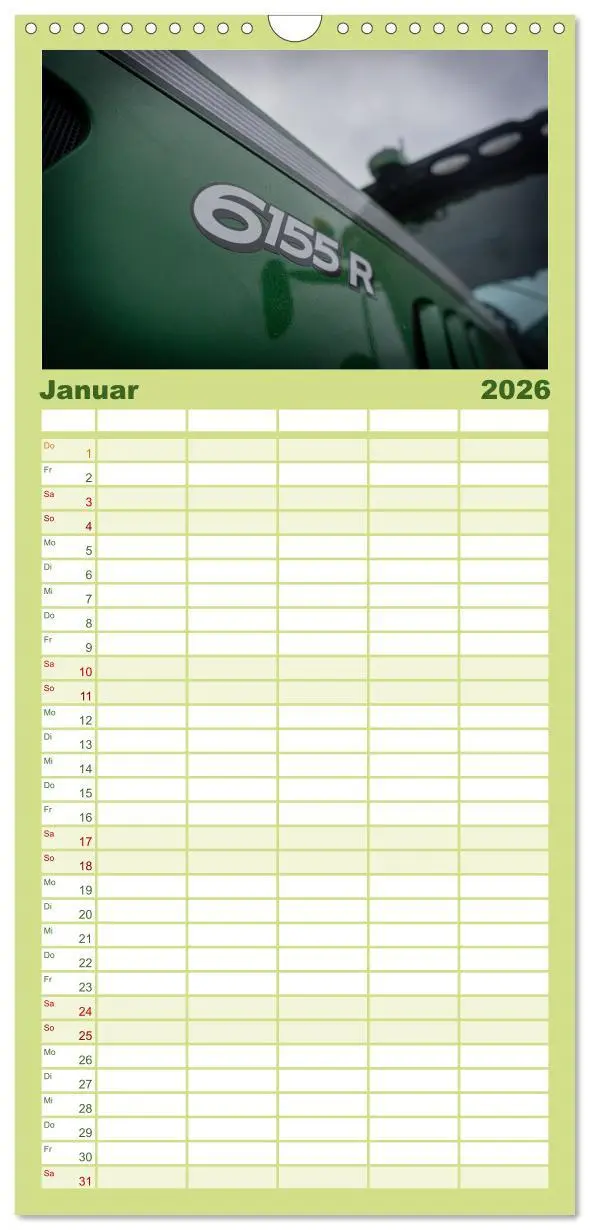 Bild: 9783516498387 | Familienplaner 2026 - Agrartechnik mit 5 Spalten (Wandkalender, 21...