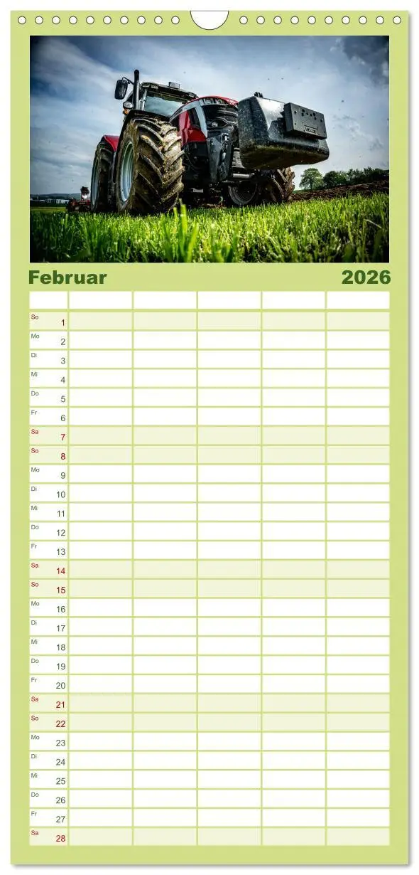Bild: 9783516498387 | Familienplaner 2026 - Agrartechnik mit 5 Spalten (Wandkalender, 21...
