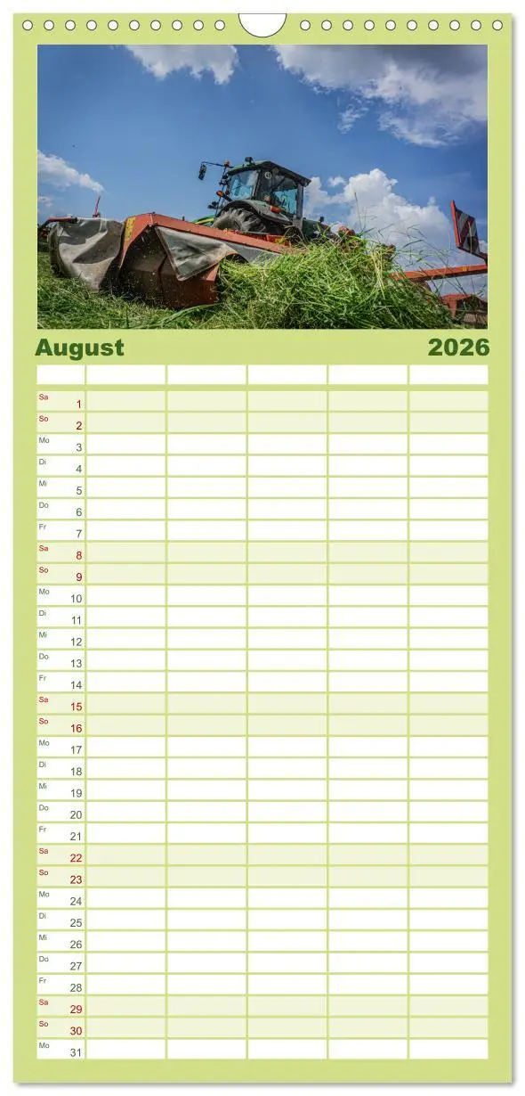 Bild: 9783516498387 | Familienplaner 2026 - Agrartechnik mit 5 Spalten (Wandkalender, 21...