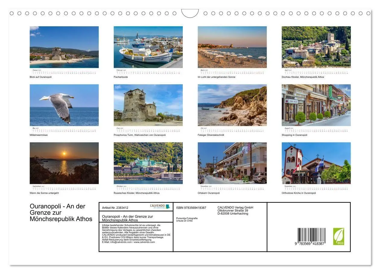 Bild: 9783569418387 | Ouranopoli - An der Grenze zur Mönchsrepublik Athos (Wandkalender...