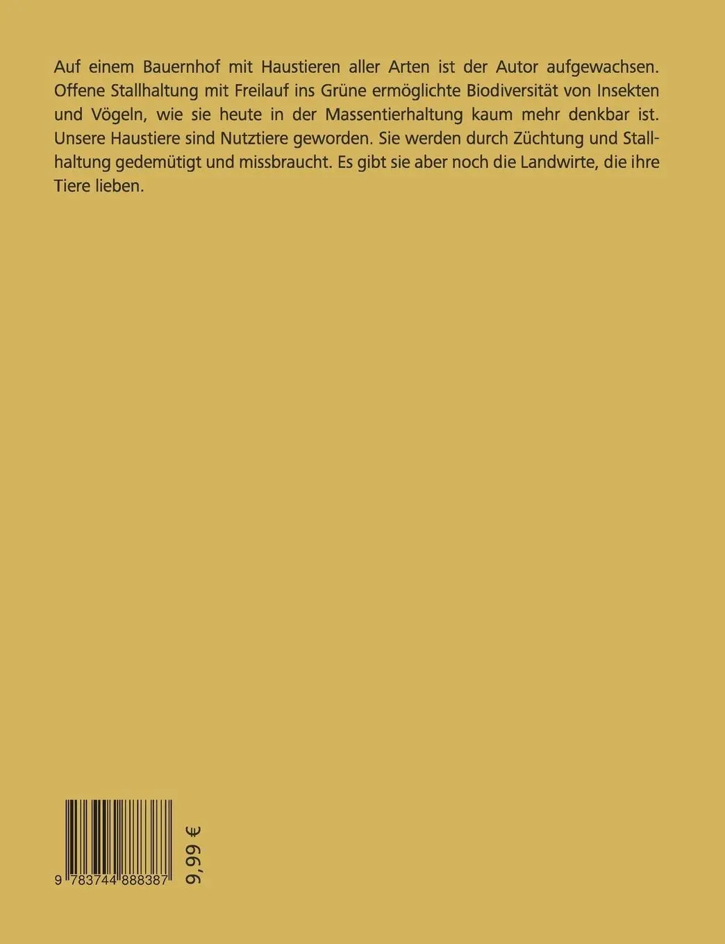 Rückseite: 9783744888387 | Haustiere statt Nutztiere | Heinecke Werner | Taschenbuch | 168 S.