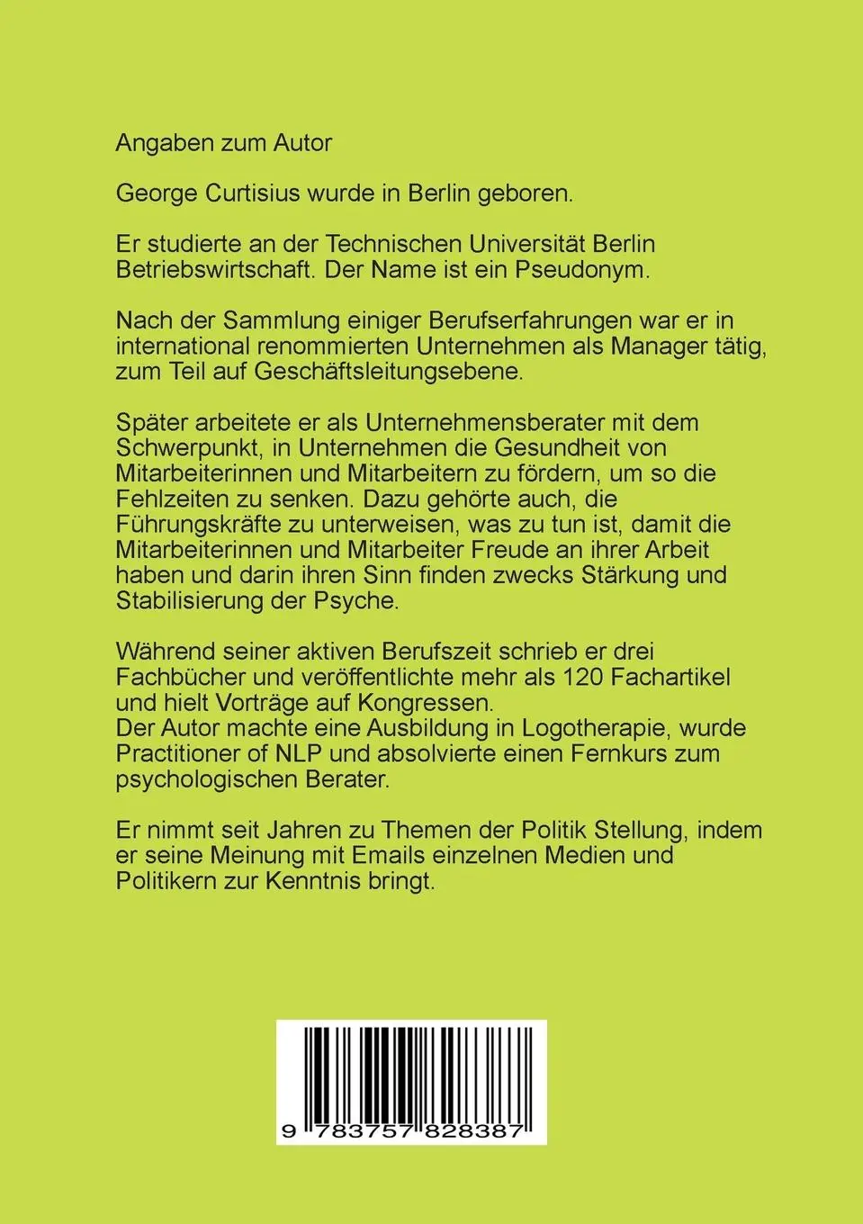 Rückseite: 9783757828387 | Der Diktator | George Curtisius | Taschenbuch | 36 S. | Deutsch | 2023