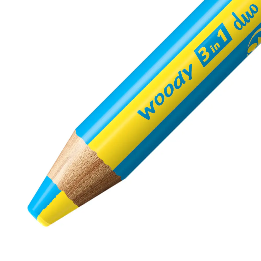 Bild: 4006381568487 | STABILO woody 3 in 1 duo 10er Etui mit Spitzer | In Karton | 882/10-2