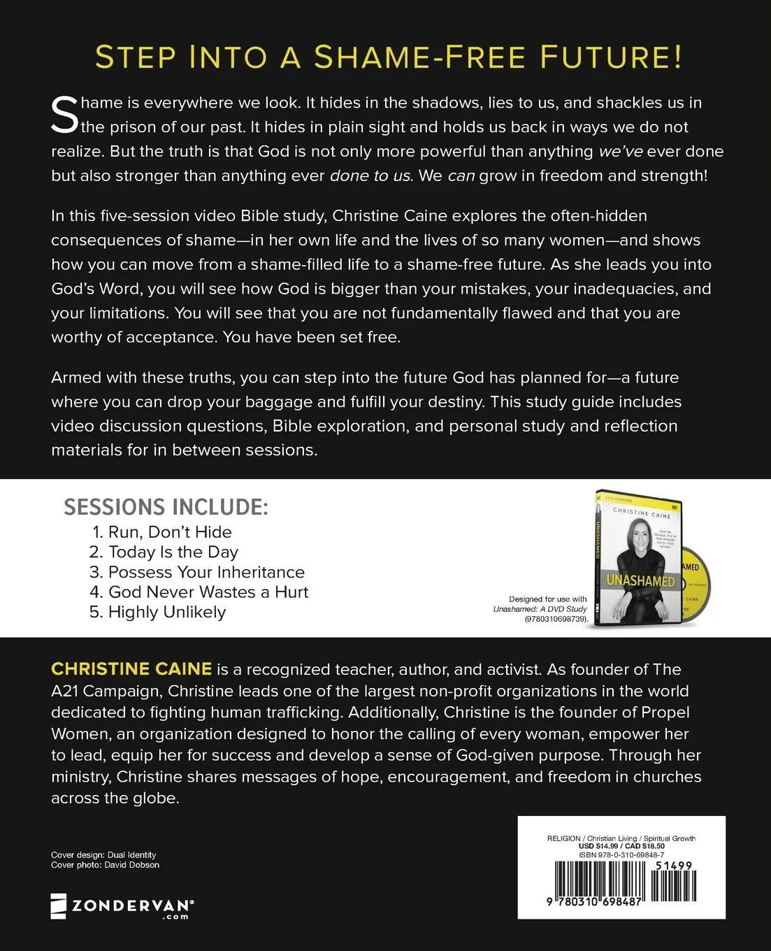 Rückseite: 9780310698487 | Unashamed Study Guide Softcover | Christine Caine | Taschenbuch | 2021