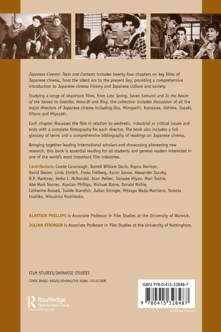 Rückseite: 9780415328487 | Japanese Cinema | Texts and Contexts | Alastair Phillips (u. a.)