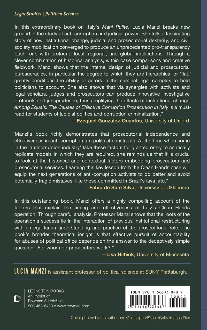 Rückseite: 9781666938487 | Among Equals | The Causes of Effective Corruption Prosecution in Italy